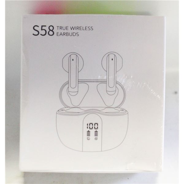 NEW SEALED S58 WIRELESS  EARBUDS WITH LCD DISPLAY