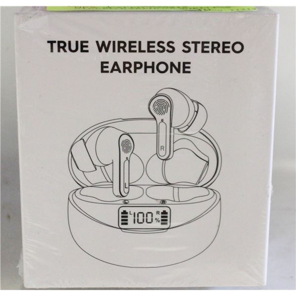NEW SEALED TRUE WIRELESS STEREO EARPHONE WITH