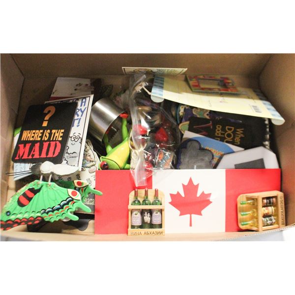 SHOE BOX FULL OF FRIDGE MAGNETS