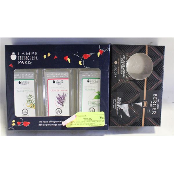 NEW SEALED LAMPE BERGER PARIS HOME FRAGRANCE TRIO
