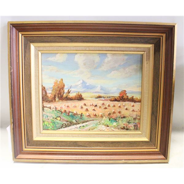 SIGNED OIL PAINTING 15" X 13"