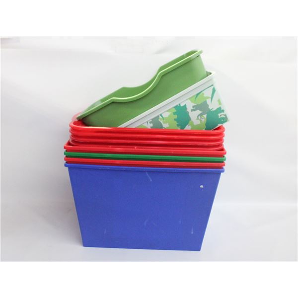 10 TOY STORAGE BOXES LOT