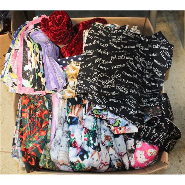 BOX OF CT THEME QUILTING MATERIALS+OTHERS ETC