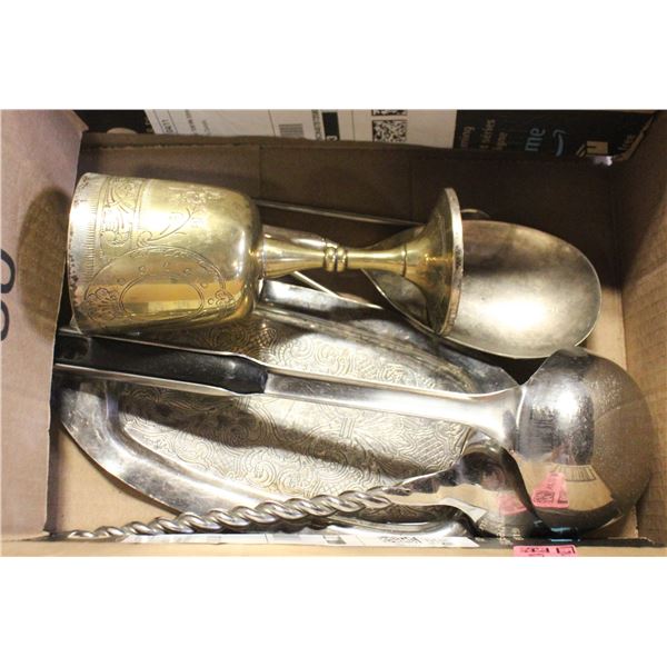 ESTATE SILVERWARE + BRASS WARE