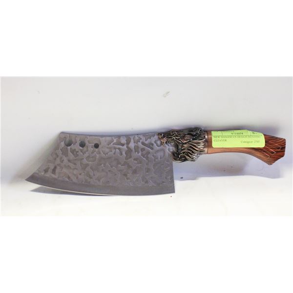 NEW DAMASCUS DESIGN HUNTING CLEAVER