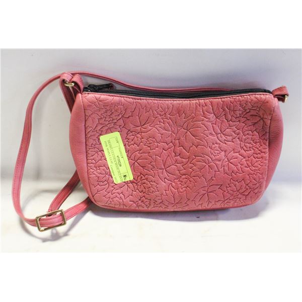 BRAMA LEATHER MADE IN CANADA PINK MAPLE LEAF