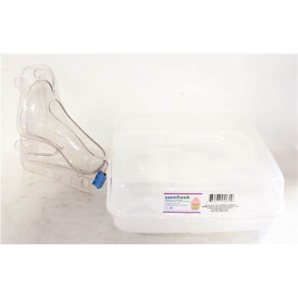 CINDERALL SLIPPER CANDY MOLD AND CUPCAKE TRAY