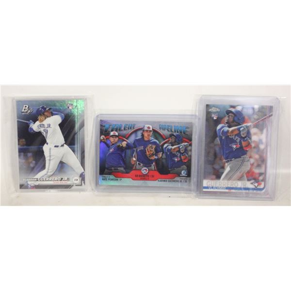 3 VLADIMIR GUERRERO JR BASEBALL CARDS