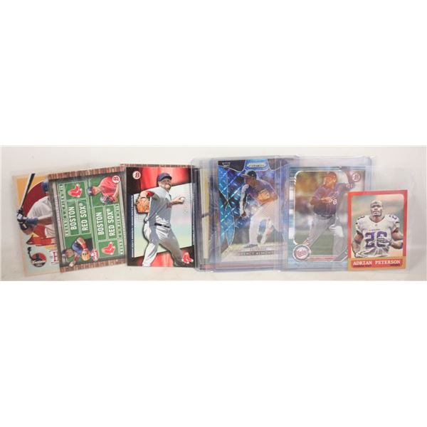10 ASSORTED BASEBALL AND FOOTBALL CARDS