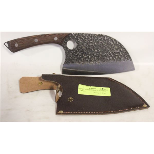 NEW DAMASCUS DESIGN HUNTING CLEAVER