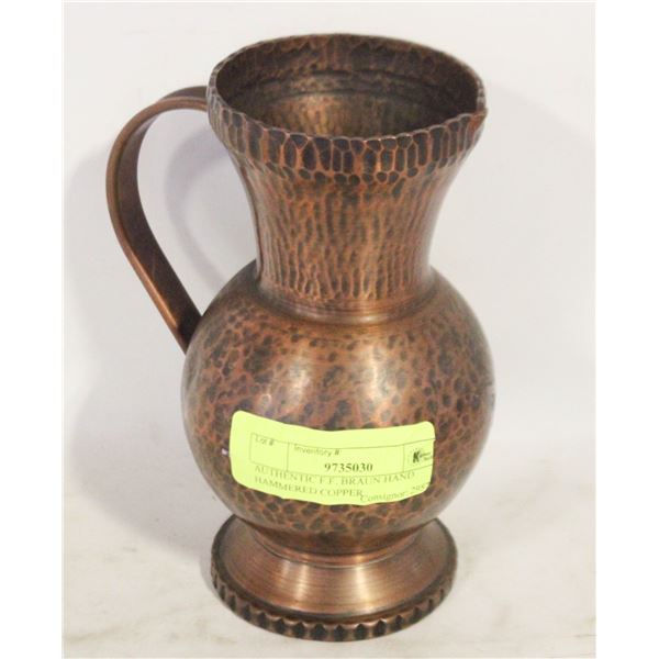 AUTHENTIC F.F. BRAUN HAND HAMMERED COPPER