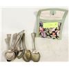 Image 1 : ANTIQUE CUTLERY IN A FLORAL POUCH - ESTATE