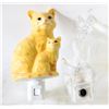 Image 1 : CERAMIC PLUS GLASS CAT NIGHT LIGHTS