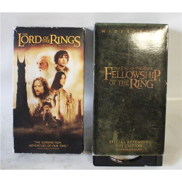 3 VHS TAPES (LORD OF THE RINGS 2 TOWERS