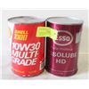 Image 1 : VINTAGE FULL OIL CANS ALL TOGETHER
