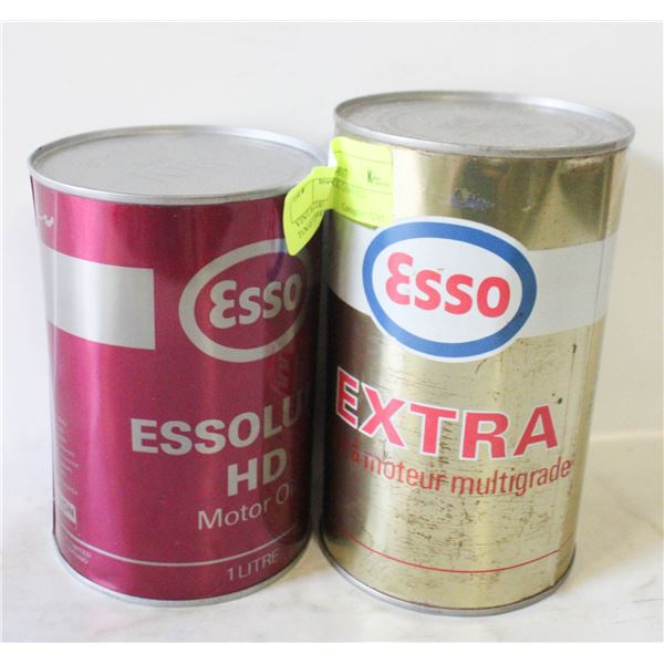 VINTAGE FULL OIL CANS ALL TOGETHER