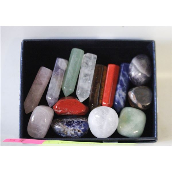 NEW 14 PC GEMSTONE SET