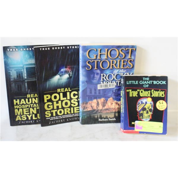 4 TRUE GHOST STORY BOOKS - POLICE STORIES ROCKY