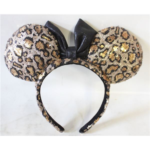 MINNIE MOUSE EARS - GOLDTONE/BLACK
