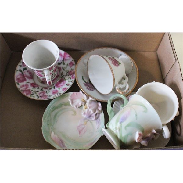 COLLECTION OF 4 FINE CHINA CUPS AND SAUCERS