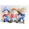 Image 1 : 3 VINTAGE CERAMIC GARDEN BOYS 10" (ONE MISSING HA