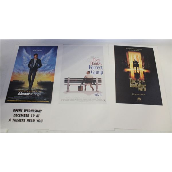 VINTAGE THEATRE PROMO WINDOW CARDS- SET OF 3