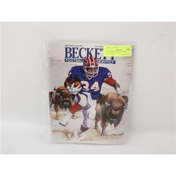 BECKETTE FOOTBALL CARD MAGAZINE