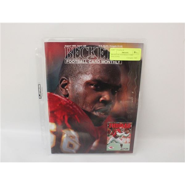 BECKETTE FOOTBALL CARD MAGAZINE