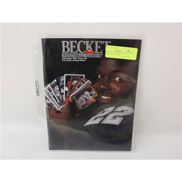 BECKETTE FOOTBALL CARD MAGAZINE MONTHLY