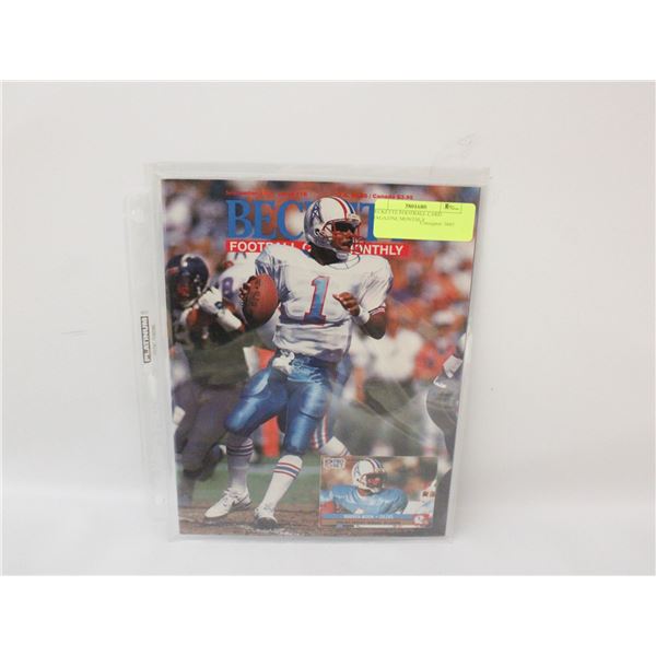 BECKETTE FOOTBALL CARD MAGAZINE MONTHLY
