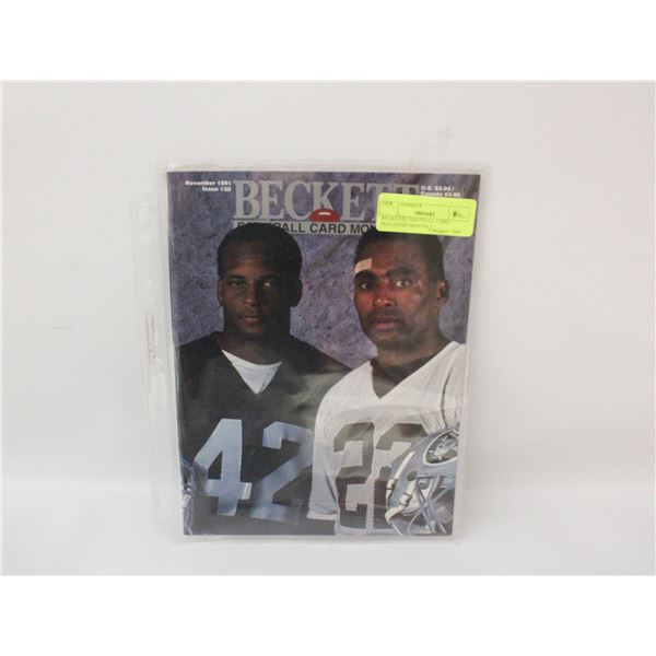 BECKETTE FOOTBALL CARD MAGAZINE MONTHLY