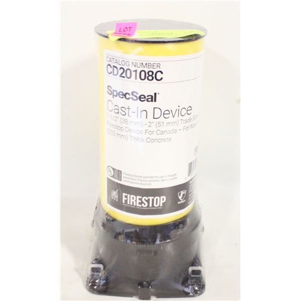 SPEC SEAL FIRESTOP CD20108C CAST IN