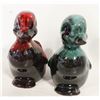 Image 1 : 2 PORCELAIN DUCK ORNAMENTS 5X6 INCHES