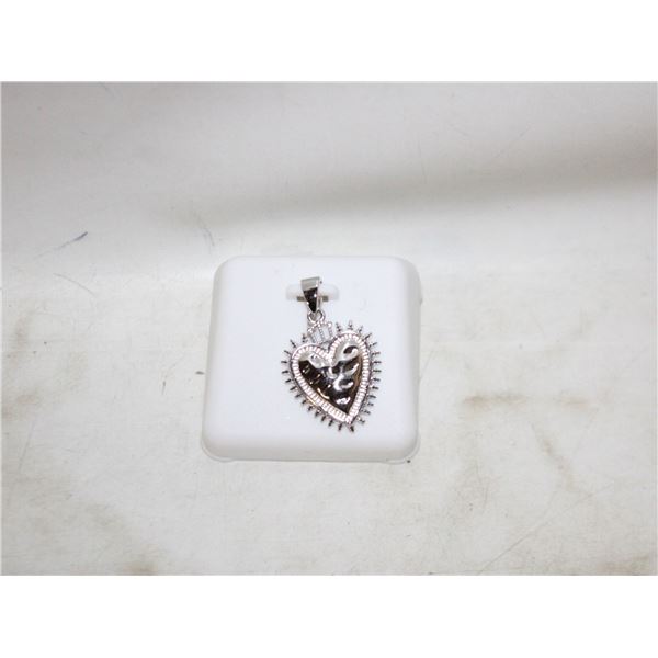 NEW SILVER PLATED HEART PENDANT