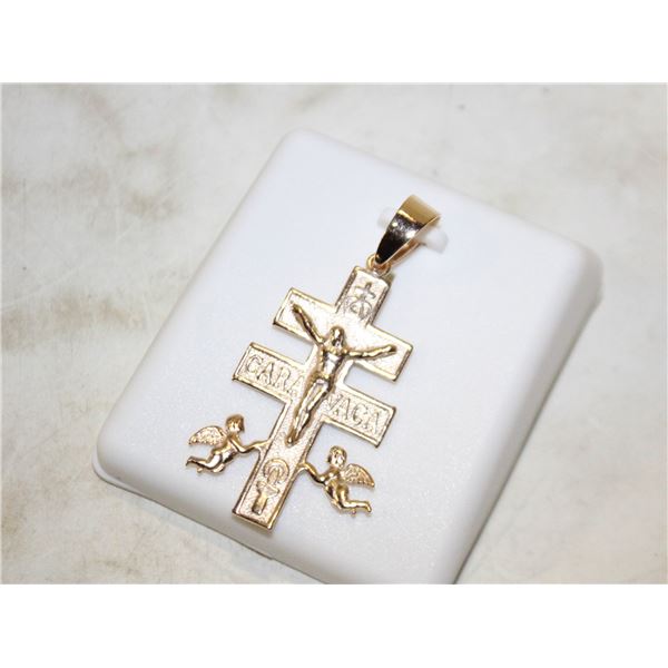 NEW GOLD PLATED CROSS PENDANT