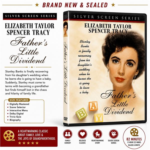 NEW DVD "FATHER'S LITTLE DIVIDEND" ELIZABETH TAY