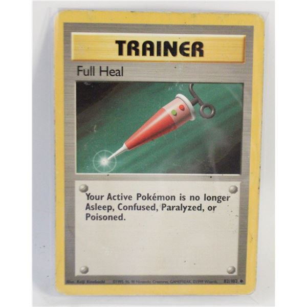 1999 FULL HEAL POKEMON TRAINER CARD