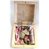 Image 1 : HANDMADE WOODEN BOX OF FOOLS GOLD