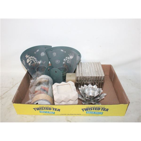 FLAT OF CANDLE RELATED ITEMS