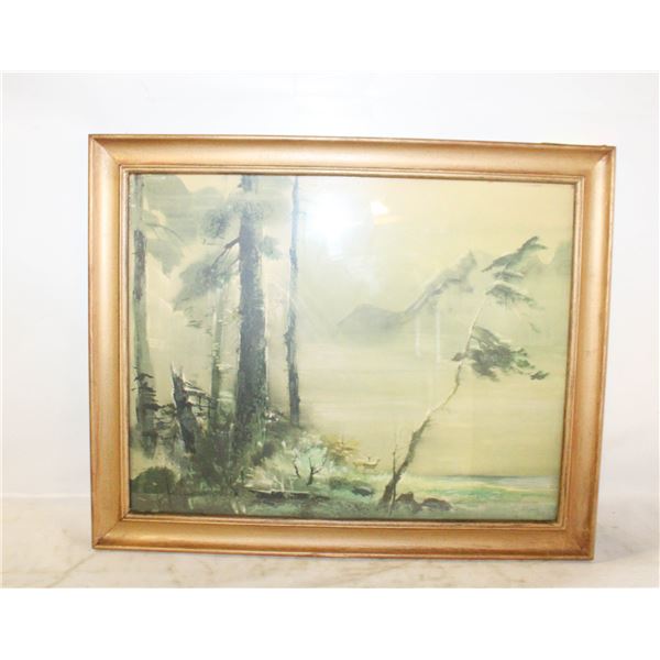 ESTATE FRAMED VINTAGE WALL HANGING