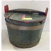 Image 1 : ANTIQUE 19TH CENTURY FIRKIN BUCKET WITH LID