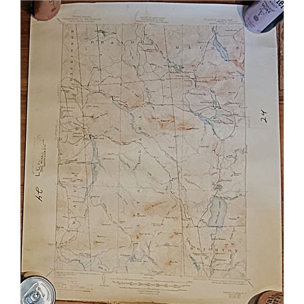 34)  LOT OF 5 TOPOGRAPHIC MAPS OF