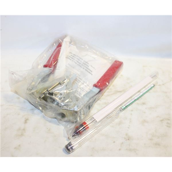 NEW IN PKG WINE CROWN CAPPER PLUS BAROMETER AND
