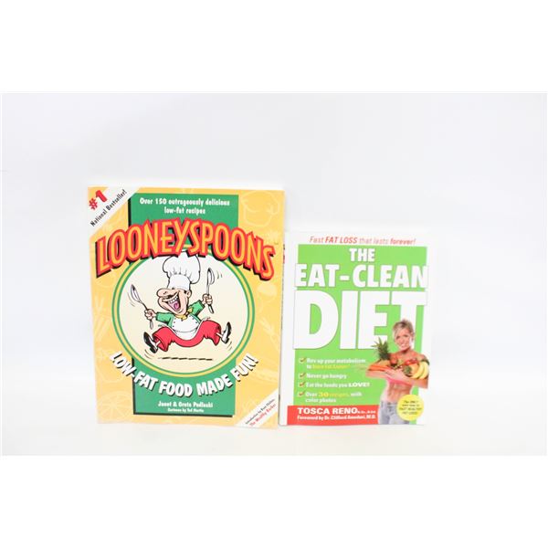 LOONEY SPOONS/LOW FAT COOKBOOKS (2)