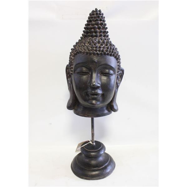 BLACK COLOR BUDDHA HEAD ON STAND