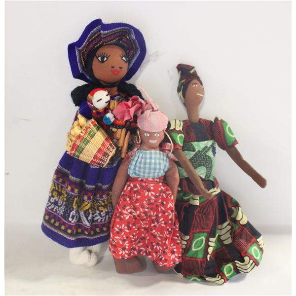 3 AFRICAN STYLE DOLLS
