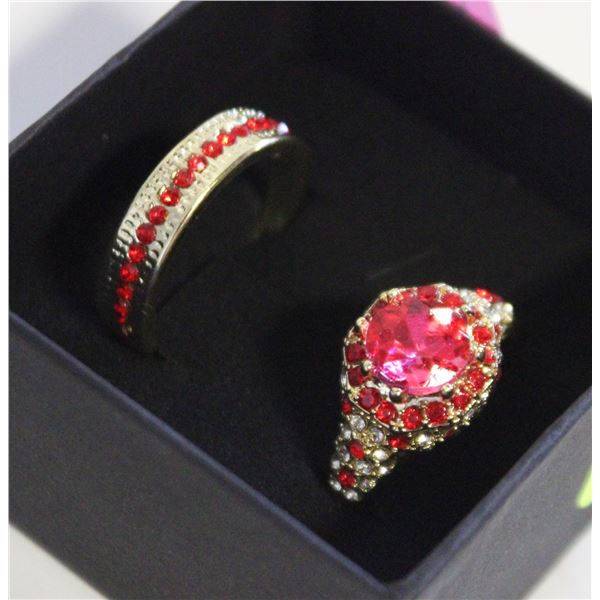 NEW 2PCS/SET RING SET SZ9