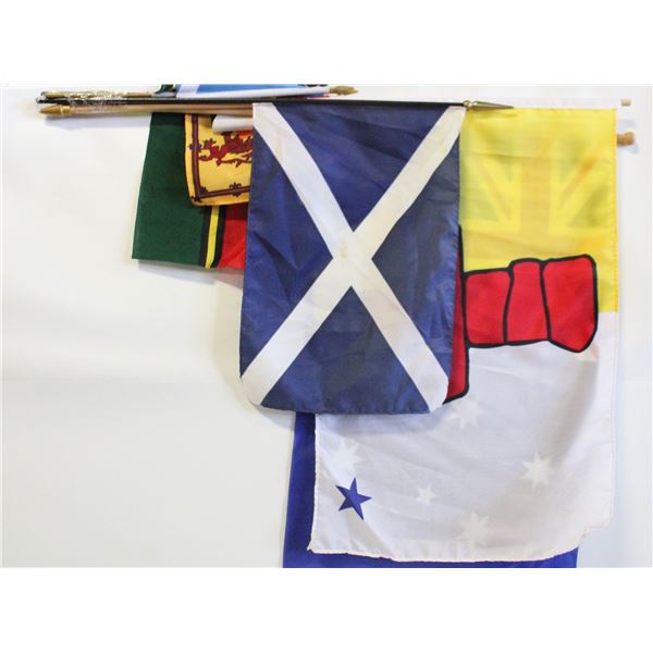 FLAGS- ASSORTED COUNTRIES- LOT OF 8