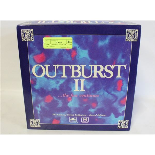 1988 "OUTBURST" GAME OF VERBAL EXPLOSIONS