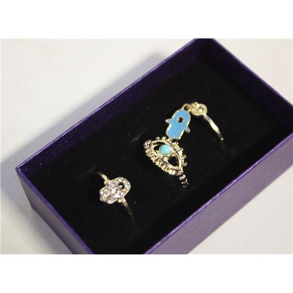 NEW 3PCS/SET RING SET ADJUSTABLE SZ